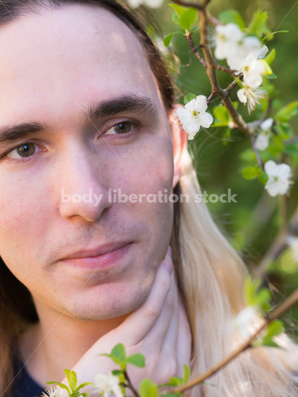 Transgender Stock Photo: Trans Woman Outdoors in Garden - Body Liberation Photos