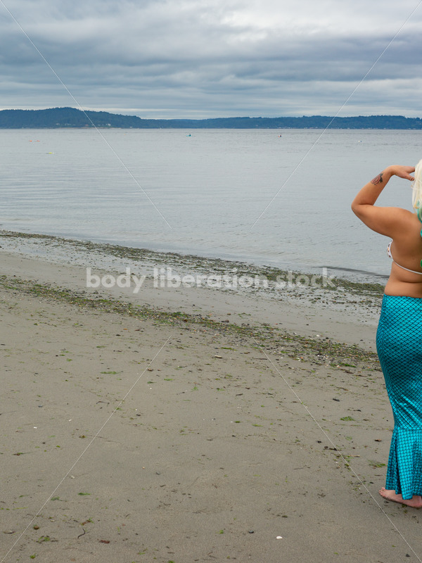 Travel Stock Photo: Mermaid on Beach - Body Liberation Photos