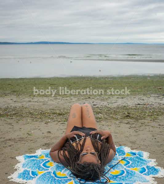 Vacation Stock Photo: Woman on Beach - Body Liberation Photos & Stock