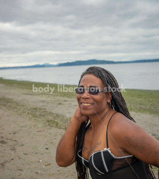 Vacation Stock Photo: Woman on Beach - Body Liberation Photos