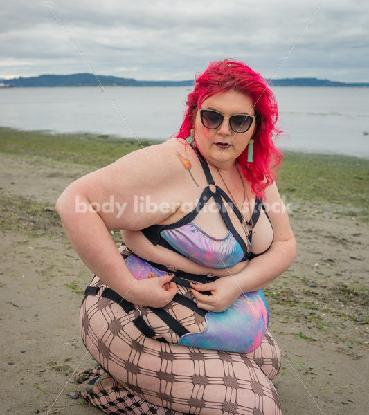 Vacation Stock Photo: Woman on Beach - Body Liberation Photos