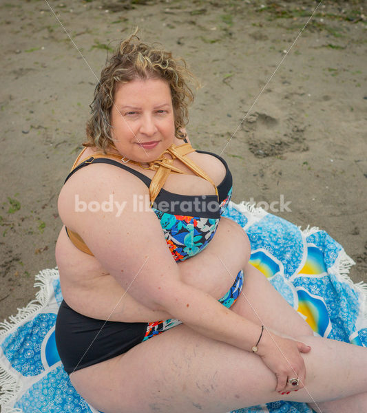 Vacation Stock Photo: Woman on Beach - Body Liberation Photos