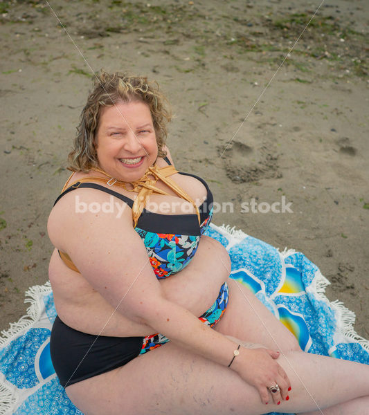 Vacation Stock Photo: Woman on Beach - Body Liberation Photos