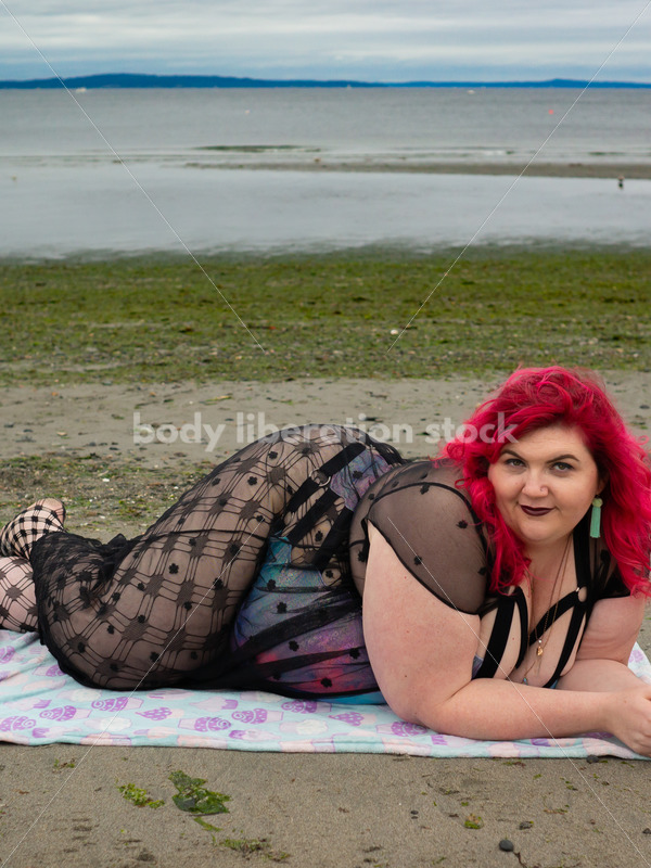 Vacation Stock Photo: Woman on Beach - Body Liberation Photos