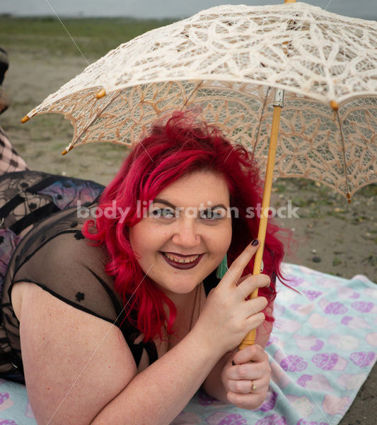 Vacation Stock Photo: Woman on Beach - Body Liberation Photos