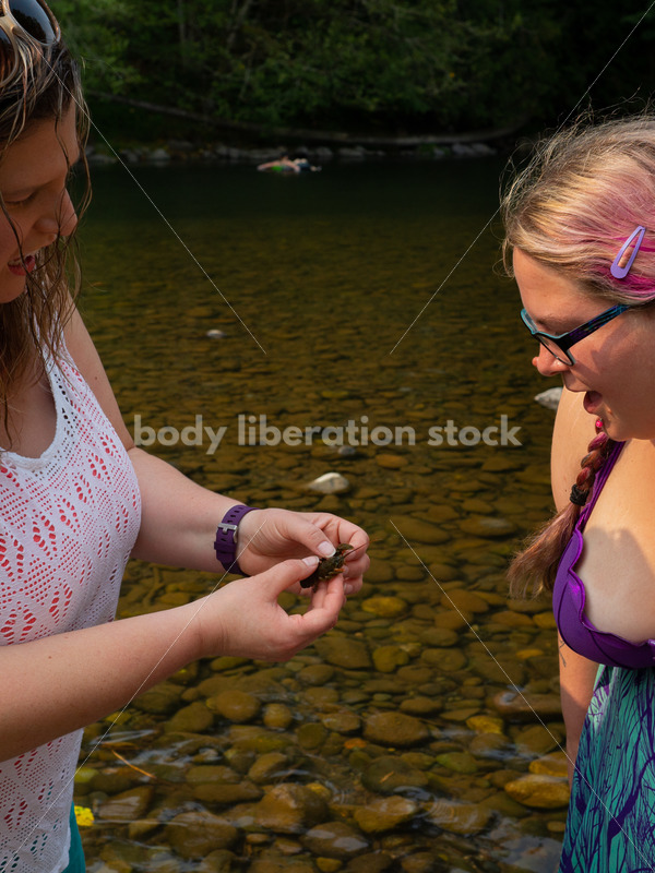 summer Fun & Community Stock Photo: People Wading in River - Body Liberation Photos