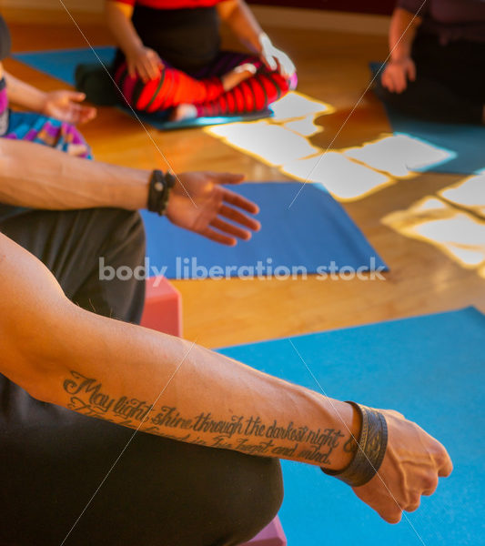 Diverse Mindfulness Stock Photo: Meditation During Yoga Class - Body positive stock and client photography + more | Seattle