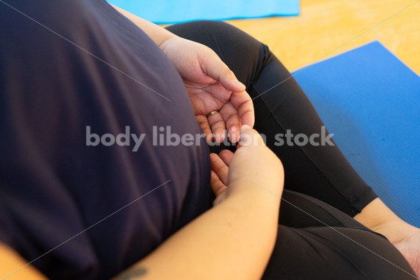 Diverse Mindfulness Stock Photo: Meditation During Yoga Class - Body positive stock and client photography + more | Seattle