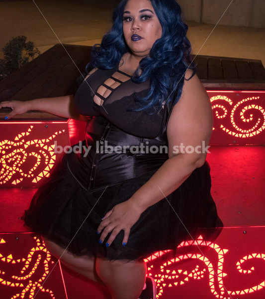 Multiracial Woman In Seattle’s International District, On Red Steps - Body Liberation Photos