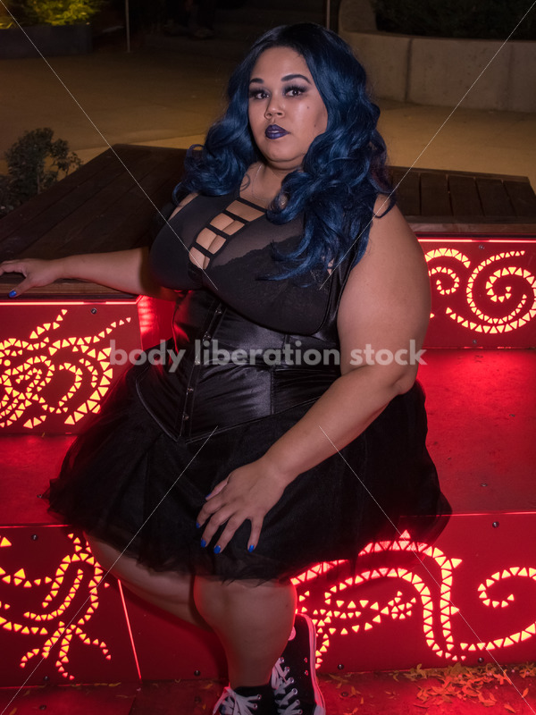 Multiracial Woman In Seattle’s International District, On Red Steps - Body Liberation Photos