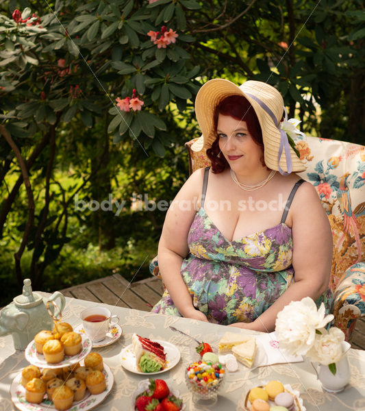 Plus-Size Woman at Tea Party - Body Liberation Photos