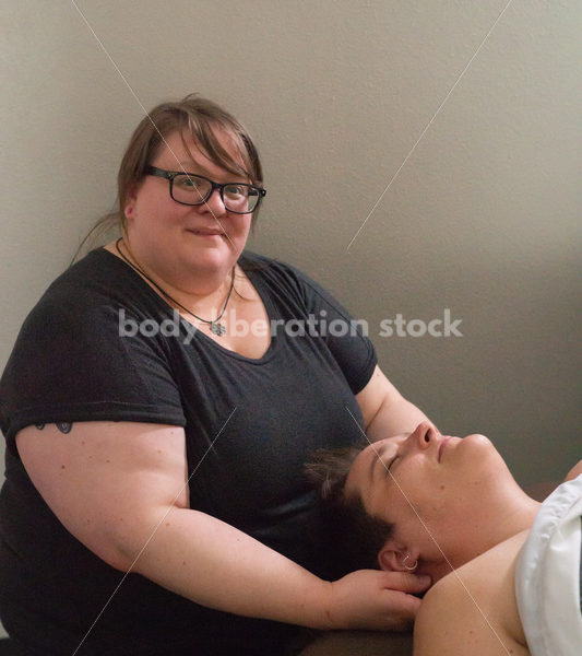 Stock Photo: Fat Massage Therapist and Patient - Body Liberation Photos