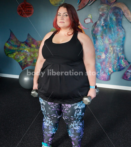 Stock Photo: Plus Size Woman HAES Body Positive Fitness Instructor - Body Liberation Photos