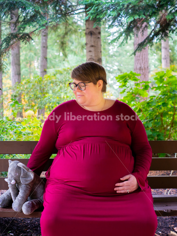 Plus-Size Mom Stock Photo: Stuffed Animal - It's time you were