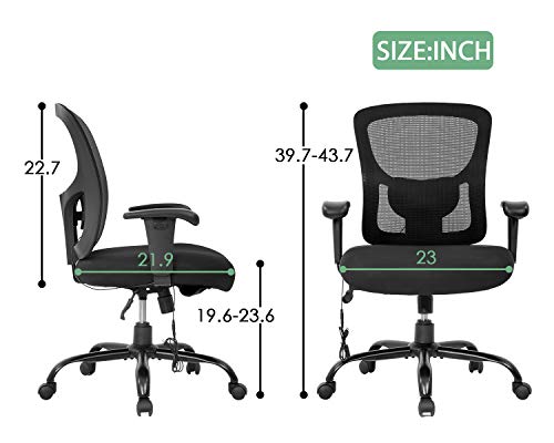Big and Tall Office Chair 400lbs Desk Chair Mesh Computer Chair