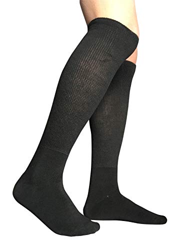 Extra Width Diabetic Socks for Lymphedema, Non Binding Knee High Sock ...