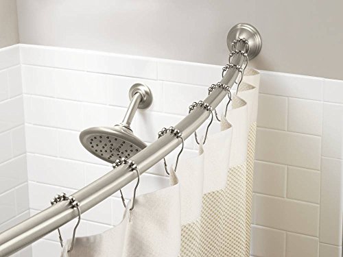 Moen Csr2160bn 54 Inch To 72, Moen 72 In Chrome Curved Adjustable Shower Curtain Rod