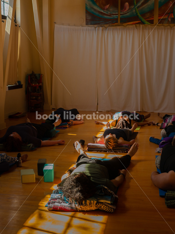 Diverse Yoga Stock Photo: Inclusive Rest Pose/Meditation - Body positive stock and client photography + more | Seattle