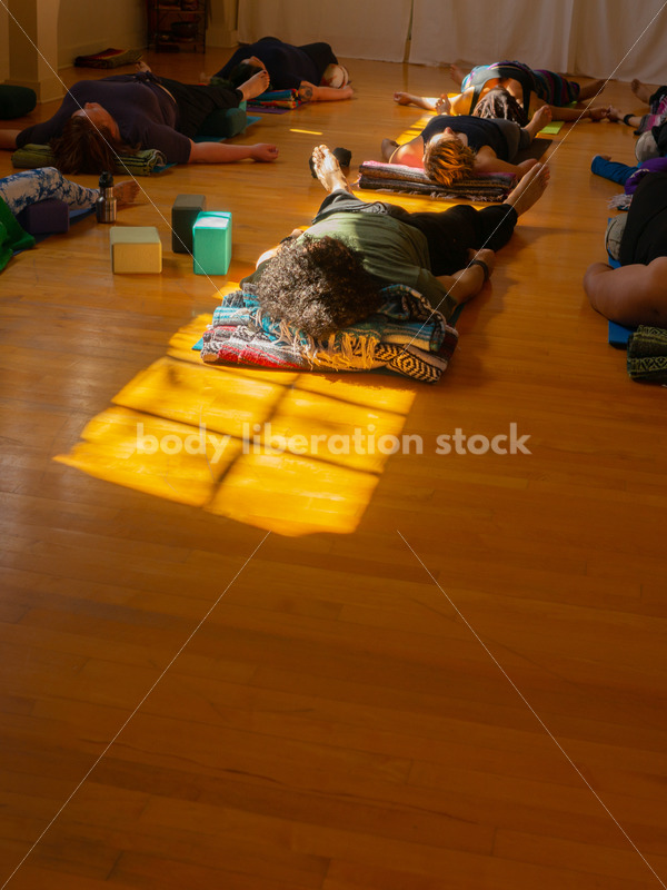 Diverse Yoga Stock Photo: Inclusive Rest Pose/Meditation - Body Liberation Photos