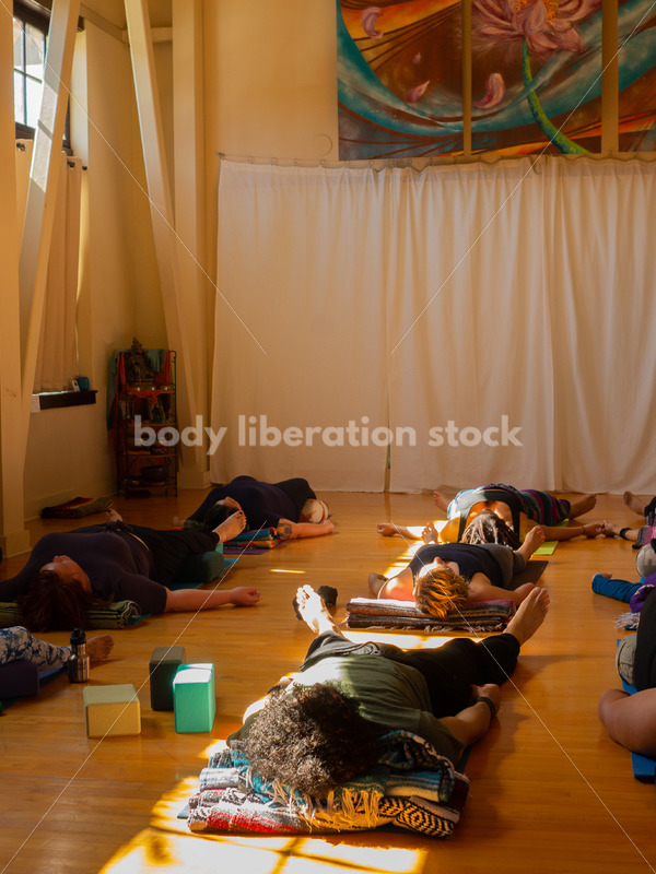 Diverse Yoga Stock Photo: Inclusive Rest Pose/Meditation - Body positive stock and client photography + more | Seattle
