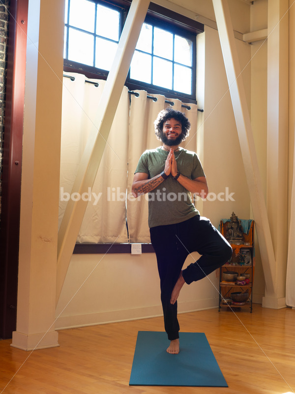 Diverse Yoga Stock Photo: Tree Pose - Body positive stock and client photography + more | Seattle