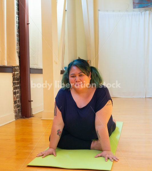 Plus-Size Stock Photo: Yoga Pose - Body positive stock and client photography + more | Seattle