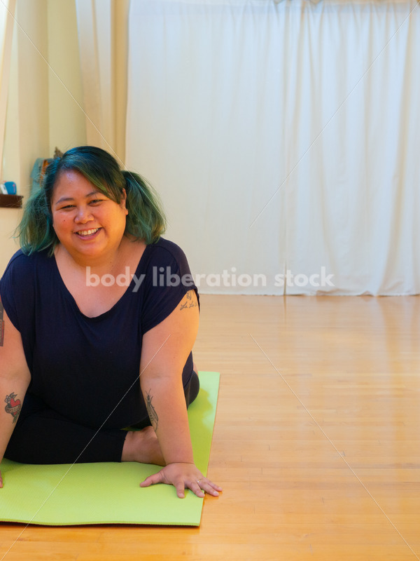 Plus-Size Stock Photo: Yoga Pose - Body positive stock and client photography + more | Seattle