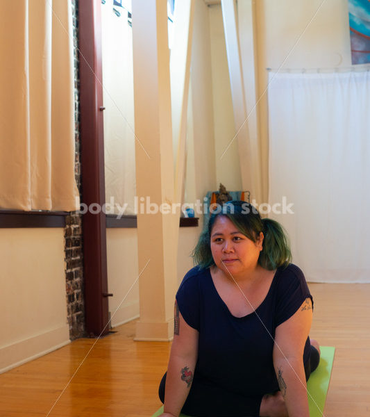 Plus-Size Stock Photo: Yoga Pose - Body positive stock and client photography + more | Seattle