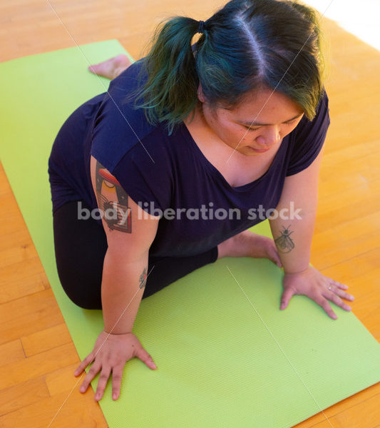 Plus-Size Stock Photo: Yoga Pose - Body positive stock and client photography + more | Seattle