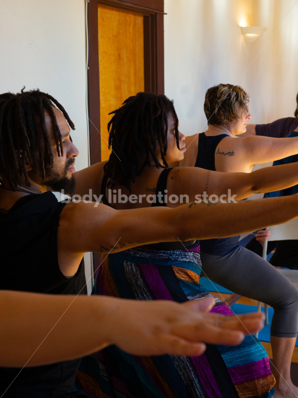 Yoga Stock Photo: Warrior Pose - Body positive stock and client photography + more | Seattle