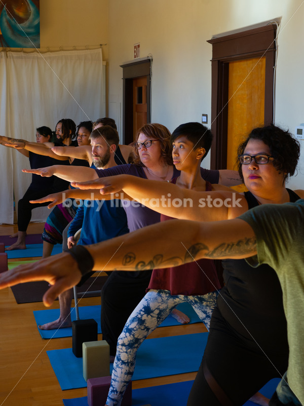 Yoga Stock Photo: Warrior Pose - Body positive stock and client photography + more | Seattle