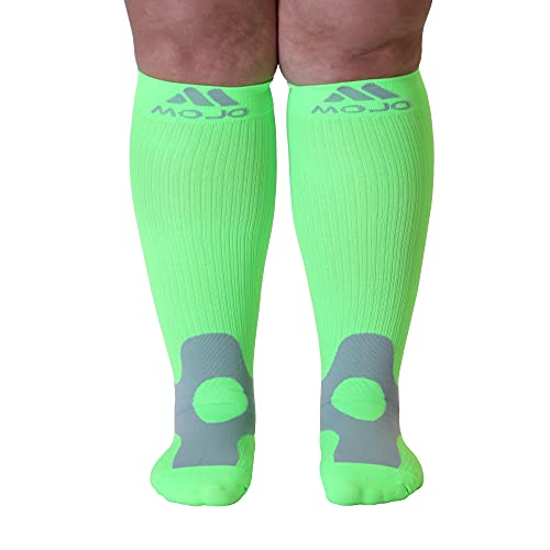 Mojo Compression Socks Sports Compression Socks, Over-The-Calf - Medium  Support 15-20mmHg, Unisex - A106