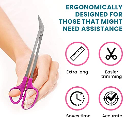 8 Inch Long Handle Toenail Scissors for Thick Nails & Easy Reach Long  Handled Toe Nail Clippers