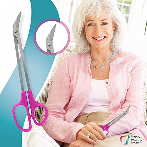 Long Handle Toenail Scissors for Adult Seniors & Easy Reach Long Handled  Clipper for Thick Toe Nail with Ingrown Toenail File