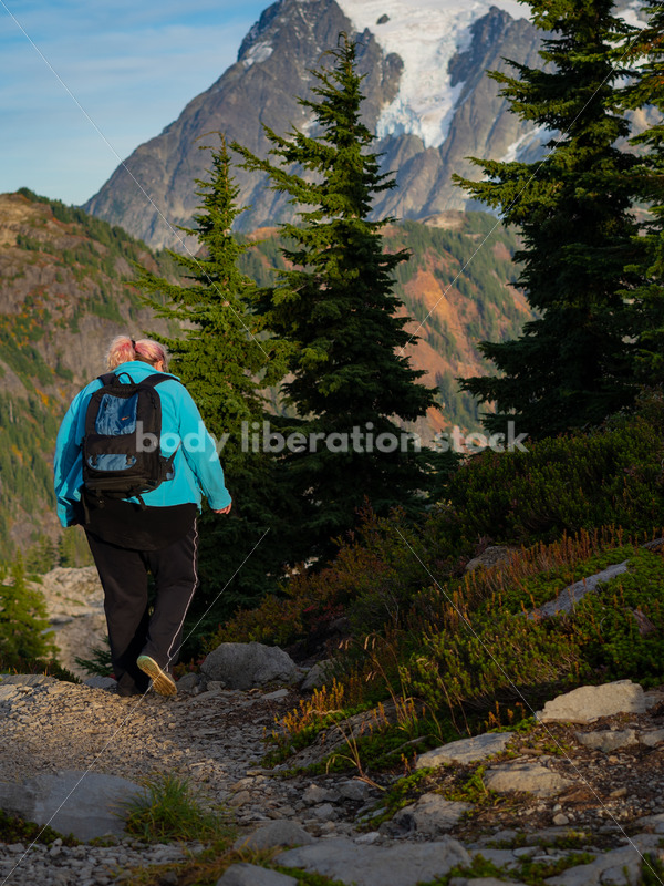 Plus Size Stock Photo: Woman Hiking in Mountains - Body liberation boudoir, portraits, stock, HAES & more | Seattle