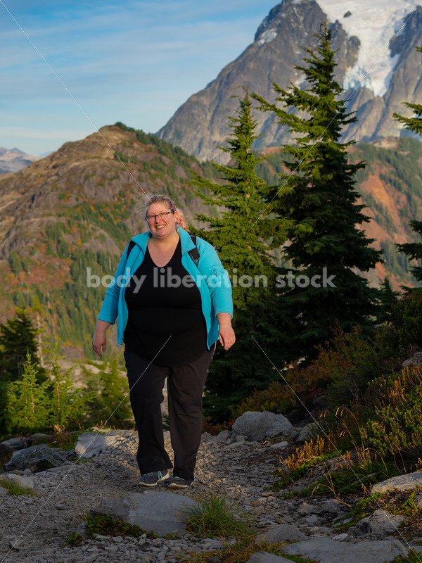 Plus Size Stock Photo: Woman Hiking in Mountains - Body liberation boudoir, portraits, stock, HAES & more | Seattle