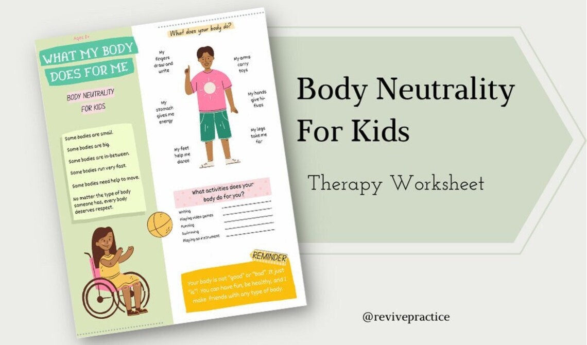 Body Neutrality Children's Therapy Worksheet - Body liberation for all! Body  positive stock and client photography + more | Seattle