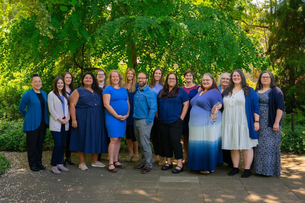 A group photo of the crew at One Connection Healthcare, a Health at Every Size®-aligned primary care office in Ballard, WA