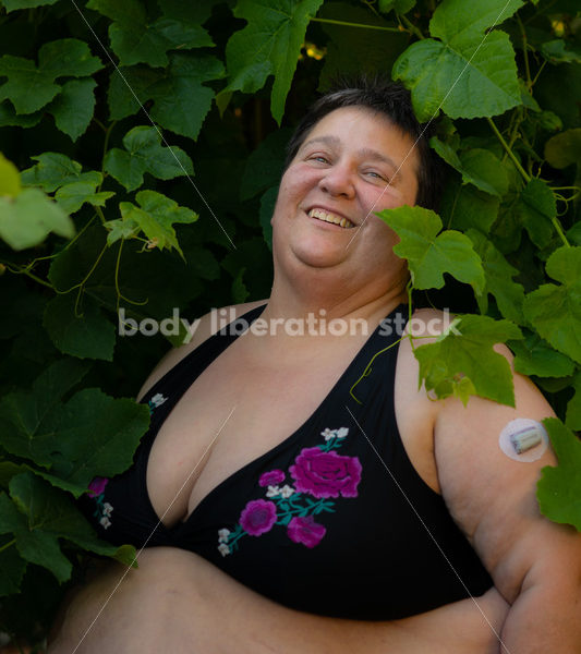 Health at Every Size Stock Photo: Diabetic Woman and Grapevine - Body Liberation Photos