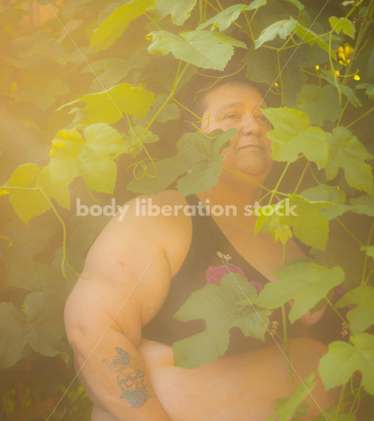 Health at Every Size Stock Photo: Diabetic Woman and Grapevine - It's time you were seen ⟡ Body Liberation Photos