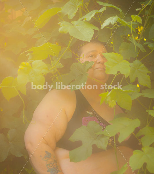 Health at Every Size Stock Photo: Diabetic Woman and Grapevine - It's time you were seen ⟡ Body Liberation Photos