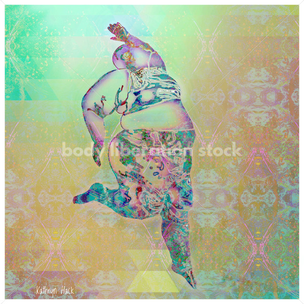 Illustrated Art Stock: Plus Size Black Woman Dancing - Body Liberation Photos & Stock