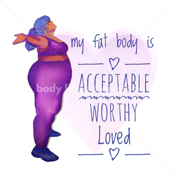 Illustrated Art Stock: Plus Size Black Woman in Gym Clothes - Body Liberation Photos & Stock